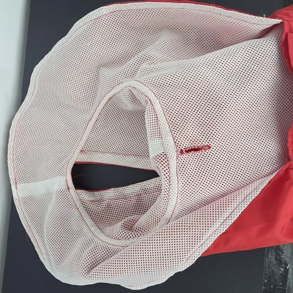 SimplyDog Red Dog Raincoat Jacket Medium Hooded Reflective Mesh Lined Pet Coat